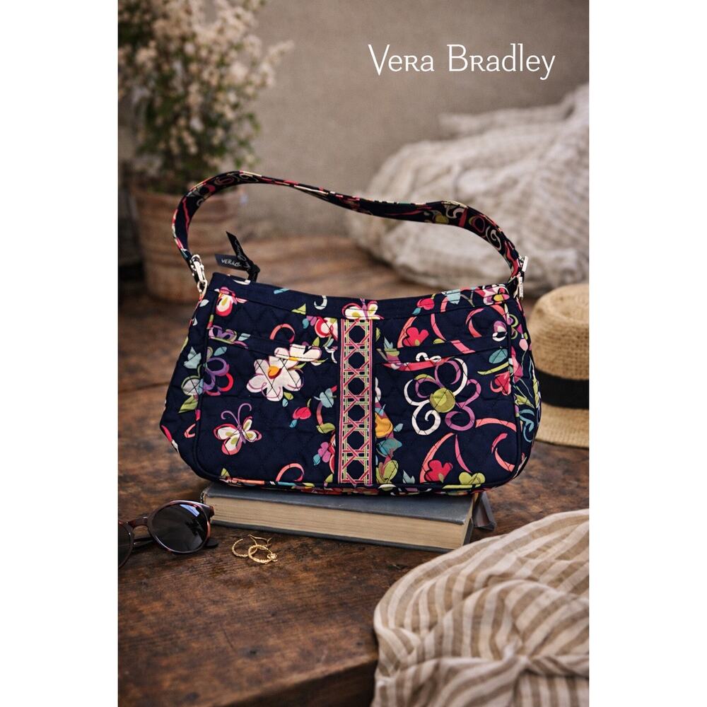 Vera Bradley Breast Cancer Awareness Shoulder Bag – Retired Ribbons Pattern